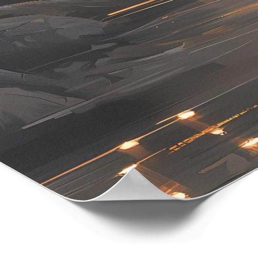 Minimalistisch Seoul Skyline - Kunst in Korea Poster (Ecke)