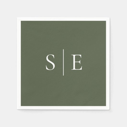 Minimalistisch Serviette (Vorderseite)