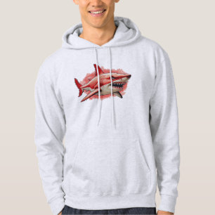 Minimalistisch Shark Hoodie - Geschenk für Vintage