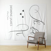 Minimalistisch Sie machte es Abschlussfeier Hinter Wandteppich (Beispiel (Horizontal))