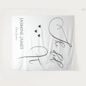 Minimalistisch Sie machte es Abschlussfeier Hinter Wandteppich (Vorderseite (Horizontal))