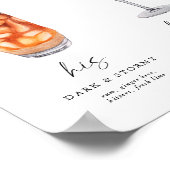 Minimalistisch Signature Drinks Hochzeitsskripte B Poster (Ecke)