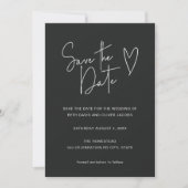 Minimalistisch Signature Schriftart Save the Date (Vorderseite)