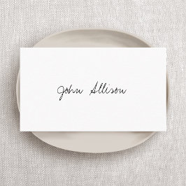 Minimalistisch Signature Script Modern Simple Whit Visitenkarte