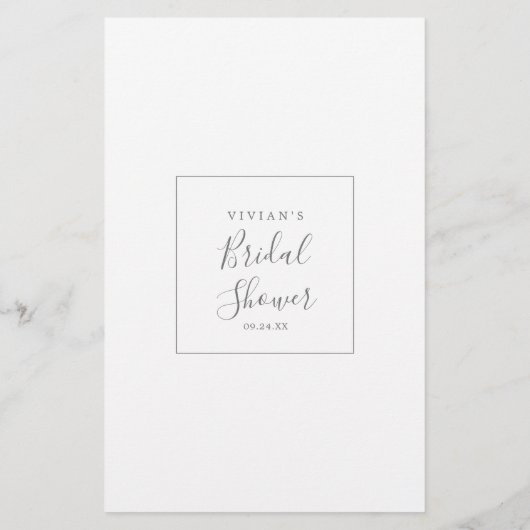 Minimalistisch Silber sagte er, sie sagte Spiel Flyer (Hinten)