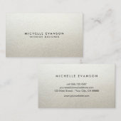 Minimalistisch Silver Einfach Beruflich Visitenkarte (Vorne/Hinten)