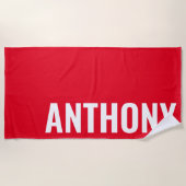 Minimalistisch simpel Moderner Personalisierter Na Strandtuch (Vorderseite)