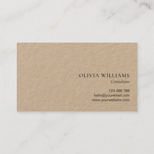 Minimalistisch Simple Beruflich Kraft Visitenkarte (Rückseite)