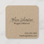 Minimalistisch Simple Blogger Influencer Quadratische Visitenkarte (Vorderseite)