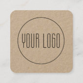 Minimalistisch Simple Blogger Influencer Quadratische Visitenkarte (Rückseite)