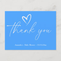 Minimalistisch Simple Blue Baby Dusche vielen Dank