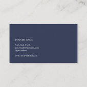 Minimalistisch Simple Blue White Consultant Visitenkarte (Rückseite)