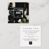 Minimalistisch Simple Bold Dankeschön-Karte Quadratische Visitenkarte (Vorne/Hinten)