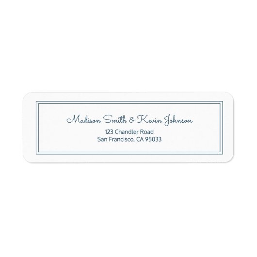 Minimalistisch Simple Cursive Script-Rücksendeadre (Vorne)