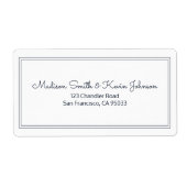 Minimalistisch Simple Cursive Script-Rücksendeadre (Vorne)