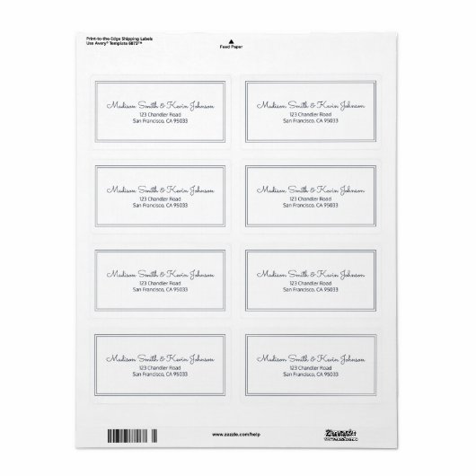 Minimalistisch Simple Cursive Script-Rücksendeadre (Vorne)