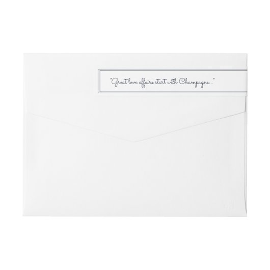 Minimalistisch Simple Cursive Script-Rücksendeadre (Rückseite)