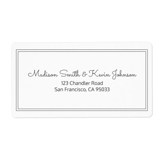 Minimalistisch Simple Cursive Script-Rücksendeadre (Vorne)