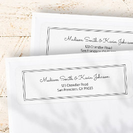 Minimalistisch Simple Cursive Script-Rücksendeadre