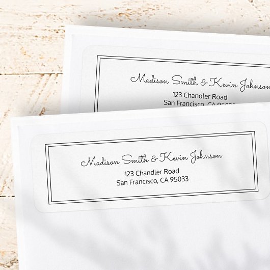 Minimalistisch Simple Cursive Script-Rücksendeadre