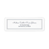 Minimalistisch Simple Cursive Script-Rücksendeadre (Vorne)