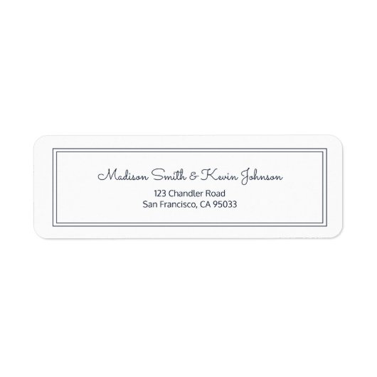 Minimalistisch Simple Cursive Script-Rücksendeadre (Vorne)