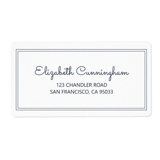 Minimalistisch Simple Cursive Script-Rücksendeadre (Vorne)