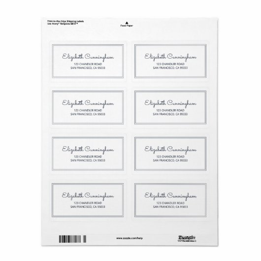 Minimalistisch Simple Cursive Script-Rücksendeadre (Vorne)