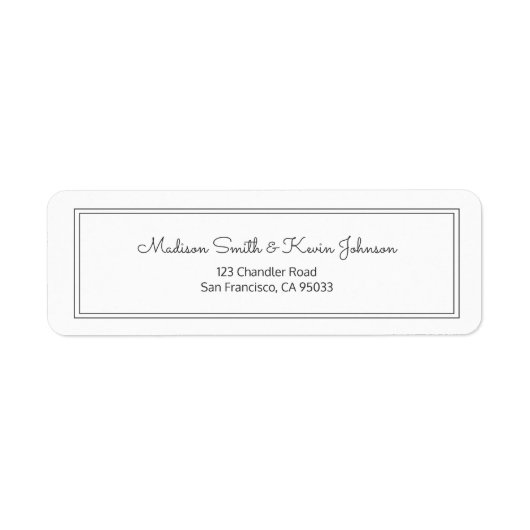 Minimalistisch Simple Cursive Script-Rücksendeadre (Vorne)