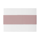 Minimalistisch Simple Dusty Rose Mauve Wedding Einladungsbanderole (Rückseitenbeispiel)