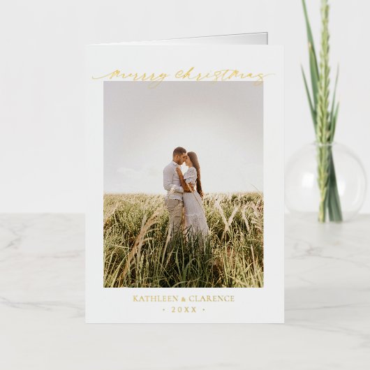 Minimalistisch Simple Elegant Foto Klassisches Wei (Vorderseite)