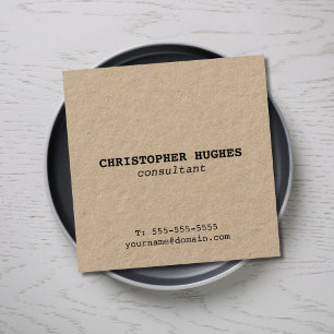 Minimalistisch Simple Elegant Kraft Consultant Quadratische Visitenkarte