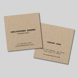 Minimalistisch Simple Elegant Kraft Consultant Quadratische Visitenkarte