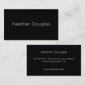 Minimalistisch Simple Elegant (schwarz) Visitenkarte (Vorne/Hinten)