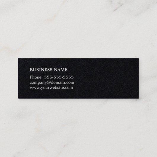 Minimalistisch Simple Elegant Schwarz-weiß Consult Mini Visitenkarte (Rückseite)