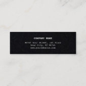 Minimalistisch Simple Elegante Schwarz-weißer Anwa Mini Visitenkarte (Rückseite)