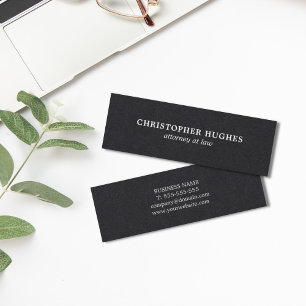 Minimalistisch Simple Elegante Schwarz-weißer Anwa Mini Visitenkarte