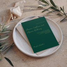 Minimalistisch Simple Emerald Green Luxe Wedding