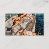 Minimalistisch Simple Foto Wedding QR Kraft UAWG Begleitkarte (Rückseite)