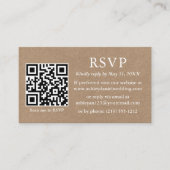 Minimalistisch Simple Foto Wedding QR Kraft UAWG Begleitkarte (Vorderseite)