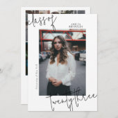 Minimalistisch Simple Modern Class 2024 Abschluss Einladung (Vorne/Hinten)