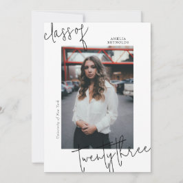 Minimalistisch Simple Modern Class 2024 Abschluss Einladung