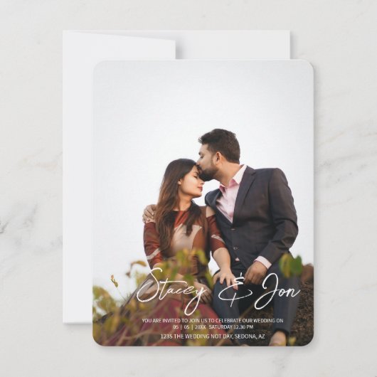 Minimalistisch Simple | Personalisiertes Foto Einl (Vorderseite)