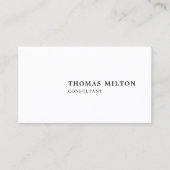 Minimalistisch Simple Schwarz-weiß Consultant Visitenkarte (Vorderseite)