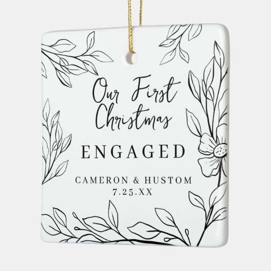 Minimalistisch Simple Stilvolle Personalisierte Ve Keramikornament (Links)