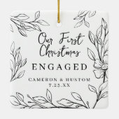 Minimalistisch Simple Stilvolle Personalisierte Ve Keramikornament (Rückseite)