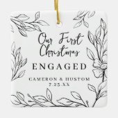 Minimalistisch Simple Stilvolle Personalisierte Ve Keramikornament (Vorderseite)