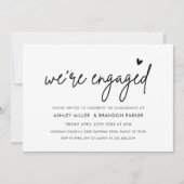 Minimalistisch Simple We are Verlobt Engagement Pa Einladung (Vorderseite)