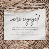 Minimalistisch Simple We are Verlobt Engagement Pa Einladung