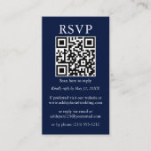 Minimalistisch Simple Wedding QR Foto Blue UAWG Begleitkarte (Vorderseite)